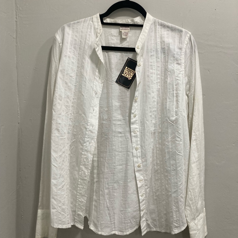 Lucky brand White Button-Up  cotton Shirt
